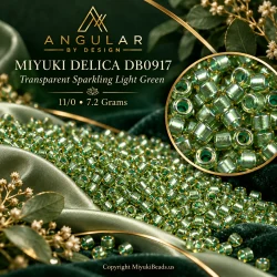 Miyuki Delica DB917 / DB0917 Seed Beads | Miyuki Delica DB0917 Seed Beads | Transparent Sparkling Light Green