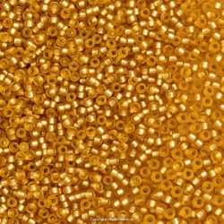 Miyuki 11-90004F Seed Beads | Silver-Lined Dark Gold Frosted, 24g
