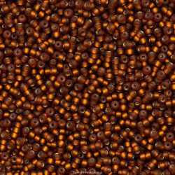Miyuki 11-90005F Seed Beads | Silver-Lined Dark Topaz Frosted, 24g