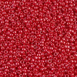 Miyuki 11-90426 Seed Beads | Opaque Red Luster 11/0, 24g