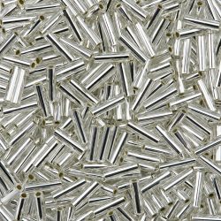 Miyuki BGL2-001/BGL2-9001 Bugle Beads | Silver Lined Crystal, 17g