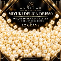 Miyuki Delica DB1560 Seed Beads | Opaque Dark Cream Luster 7.2g